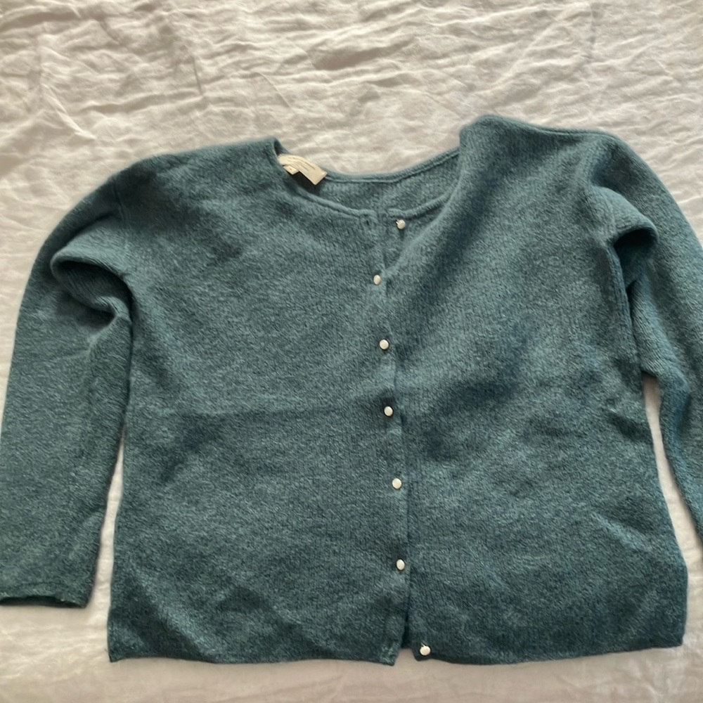 Sezane Gaspard Cardigan in Sage